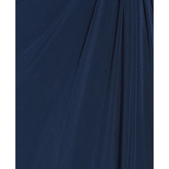 La Femme Ruched Navy Twist Column Gown - Women's Size 14 - Mother of the bride - Picture 7 of 14